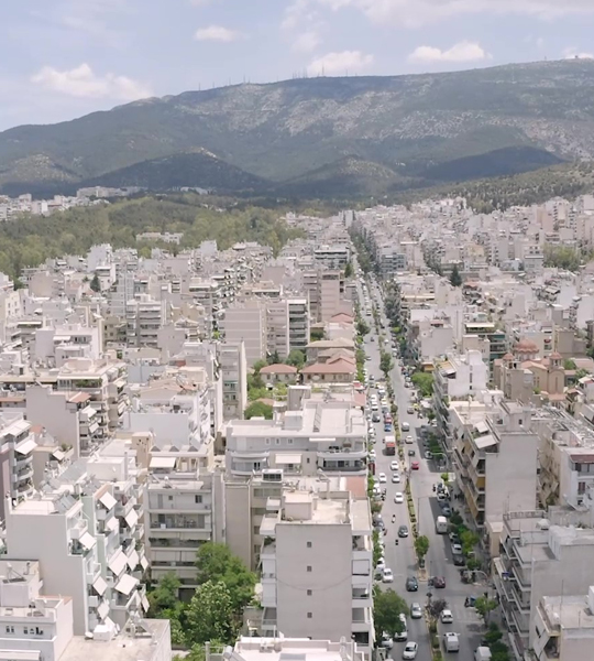 Πανοραμική λήψη drone της Αθήνας